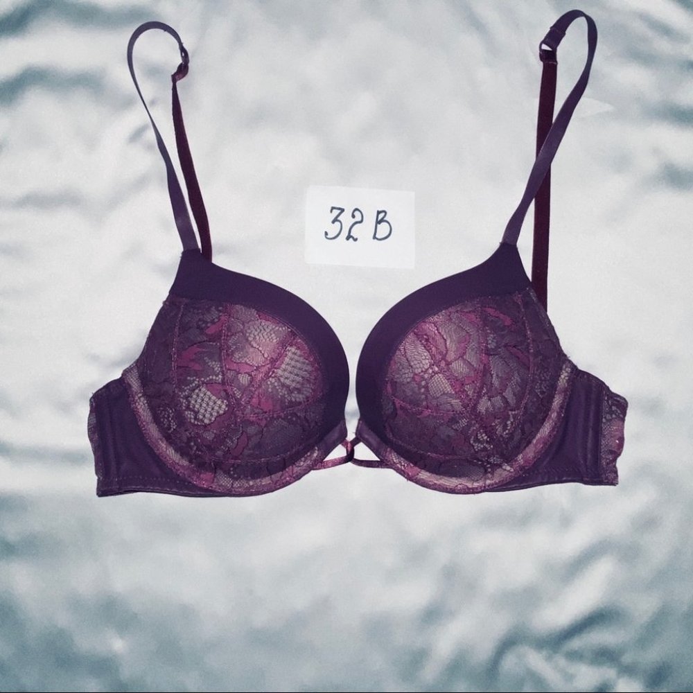 Bombshell Add-2-Cups Push-Up Bra 32b Faux Leather - image 2